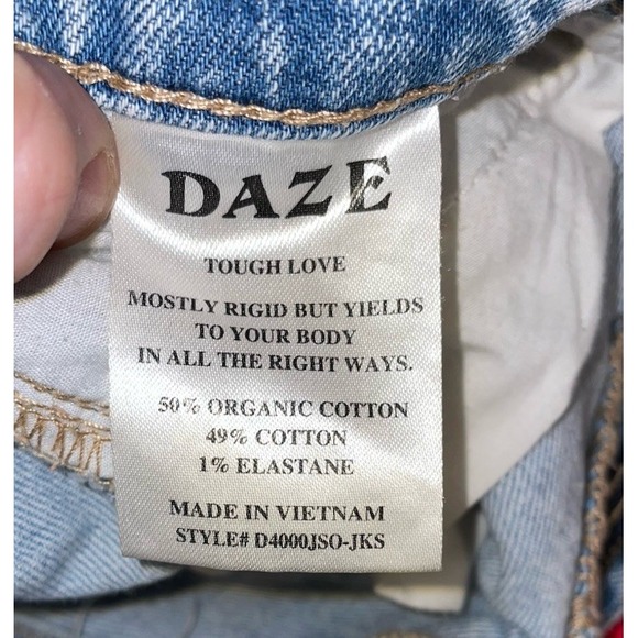 Daze Denim Shorts Troublemaker Distressed Size 29 Organic Cotton - Picture 5 of 6